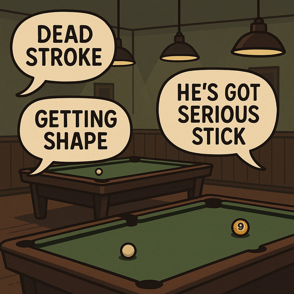 Cartoon bubbles with pool slang