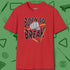 Born To Break T-Shirt, front view, in Red what champions wear between racks