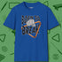 Born To Break T-Shirt, front view, in Royal smart enough for the felt and the street
