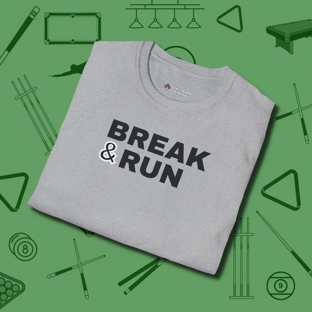 Break & Run T-Shirt, folded view, in Sport Grey cool under pressure, hot on the eyes