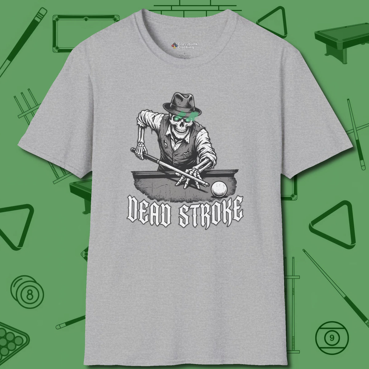 Dead Stroke T-Shirt, front view, in Sport Grey as serious as your stroke