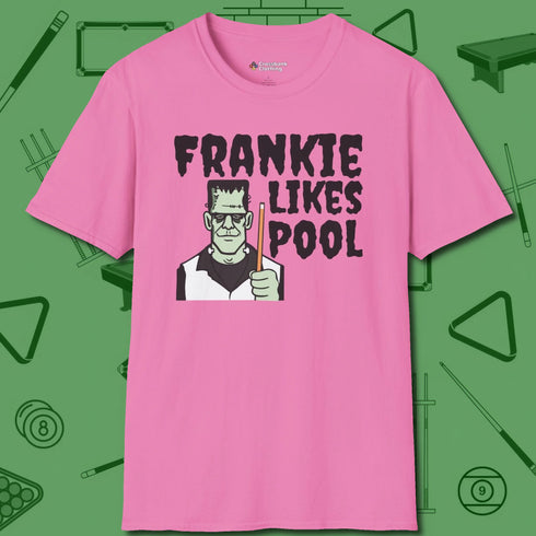 Frankie Likes Customizable T-Shirt, front view, in Azalea from chalk to clutch, look the part