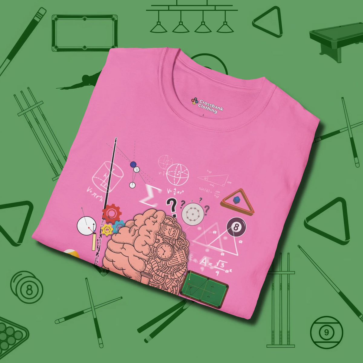 It Worked In My Head T-Shirt, folded view, in Azalea designed for dead stroke and deadpan looks