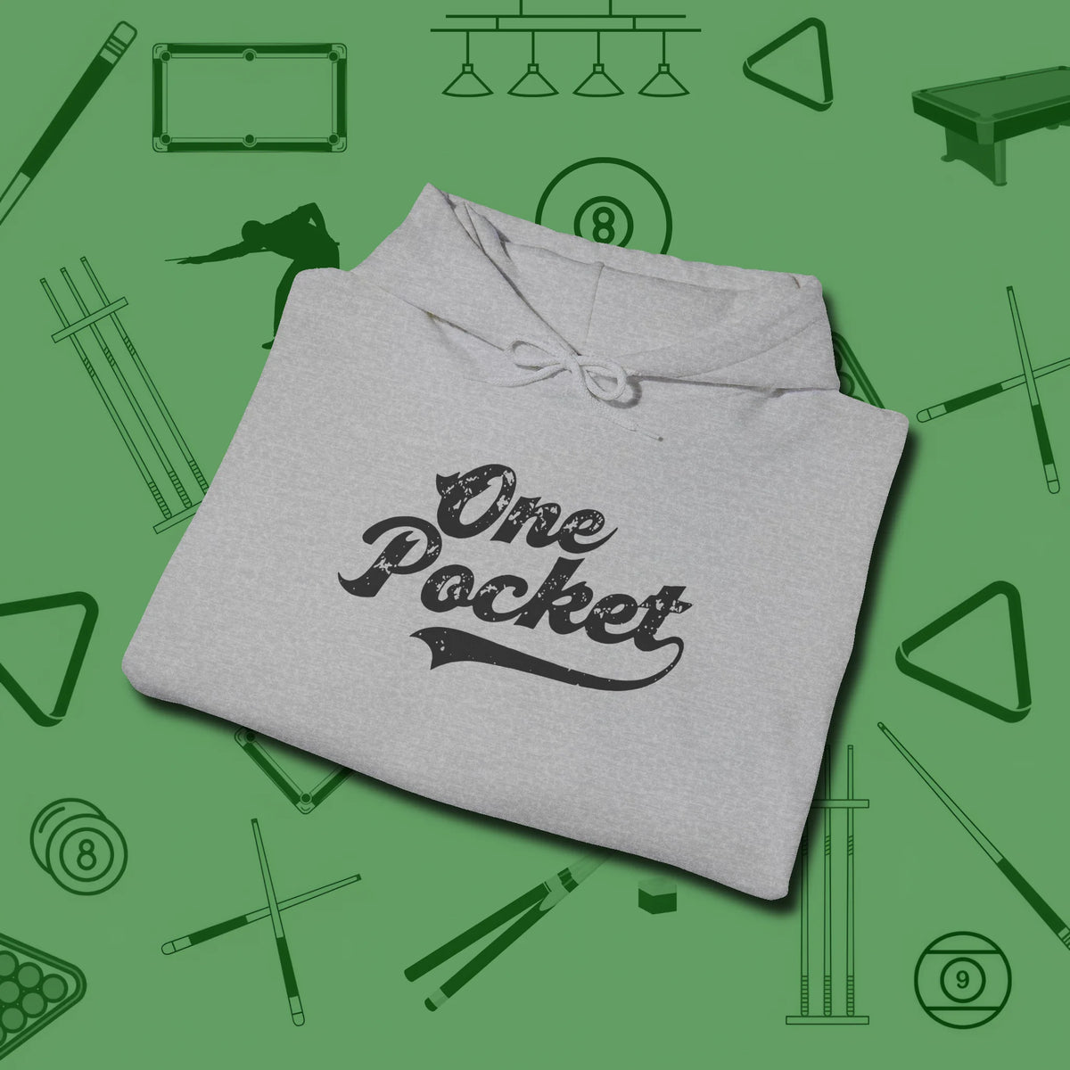 One Pocket Classic Hoodie, folded view, in Sport Grey a clean fit for the dirtiest safeties