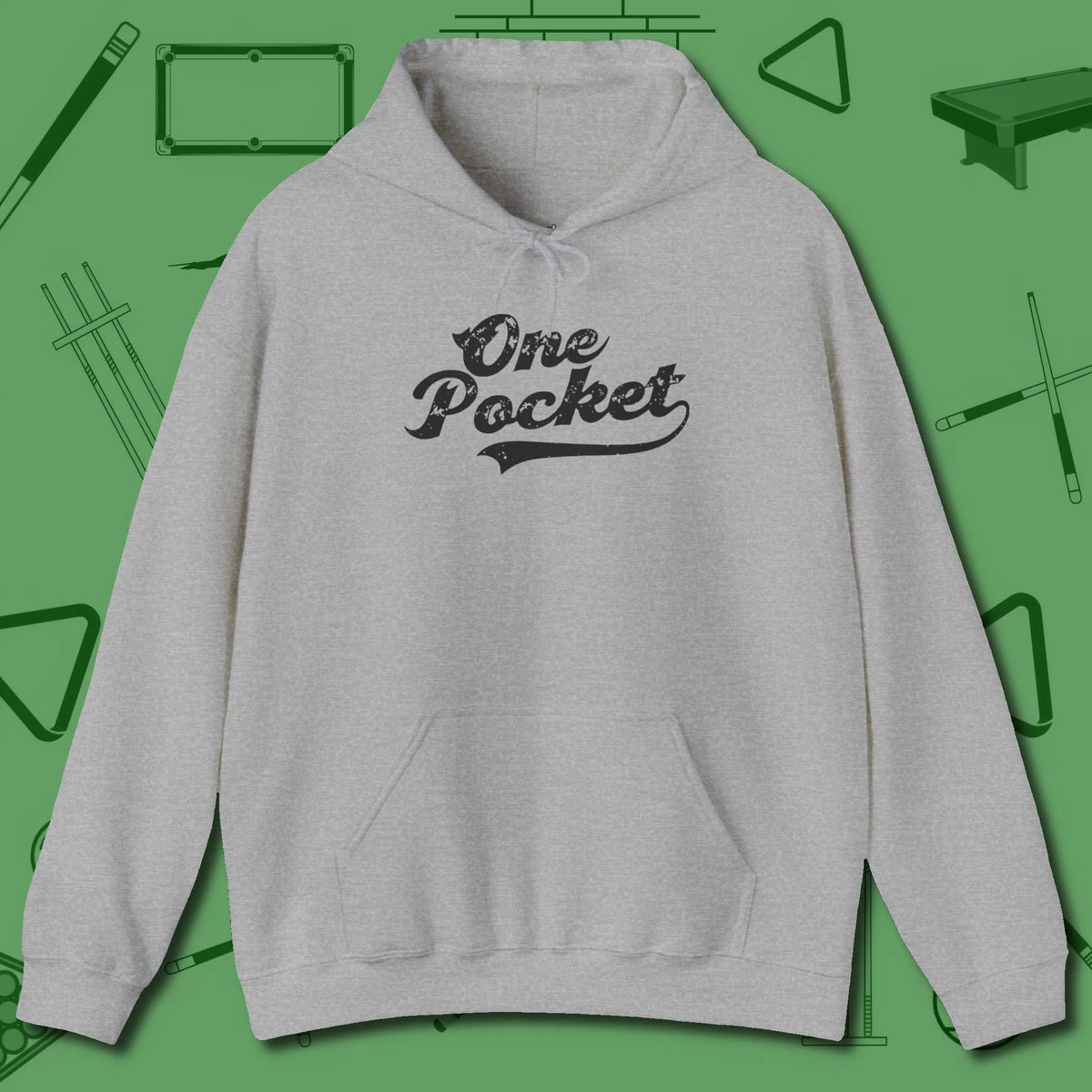 One Pocket Classic Hoodie, front view, in Sport Grey dress for the shot you want to take