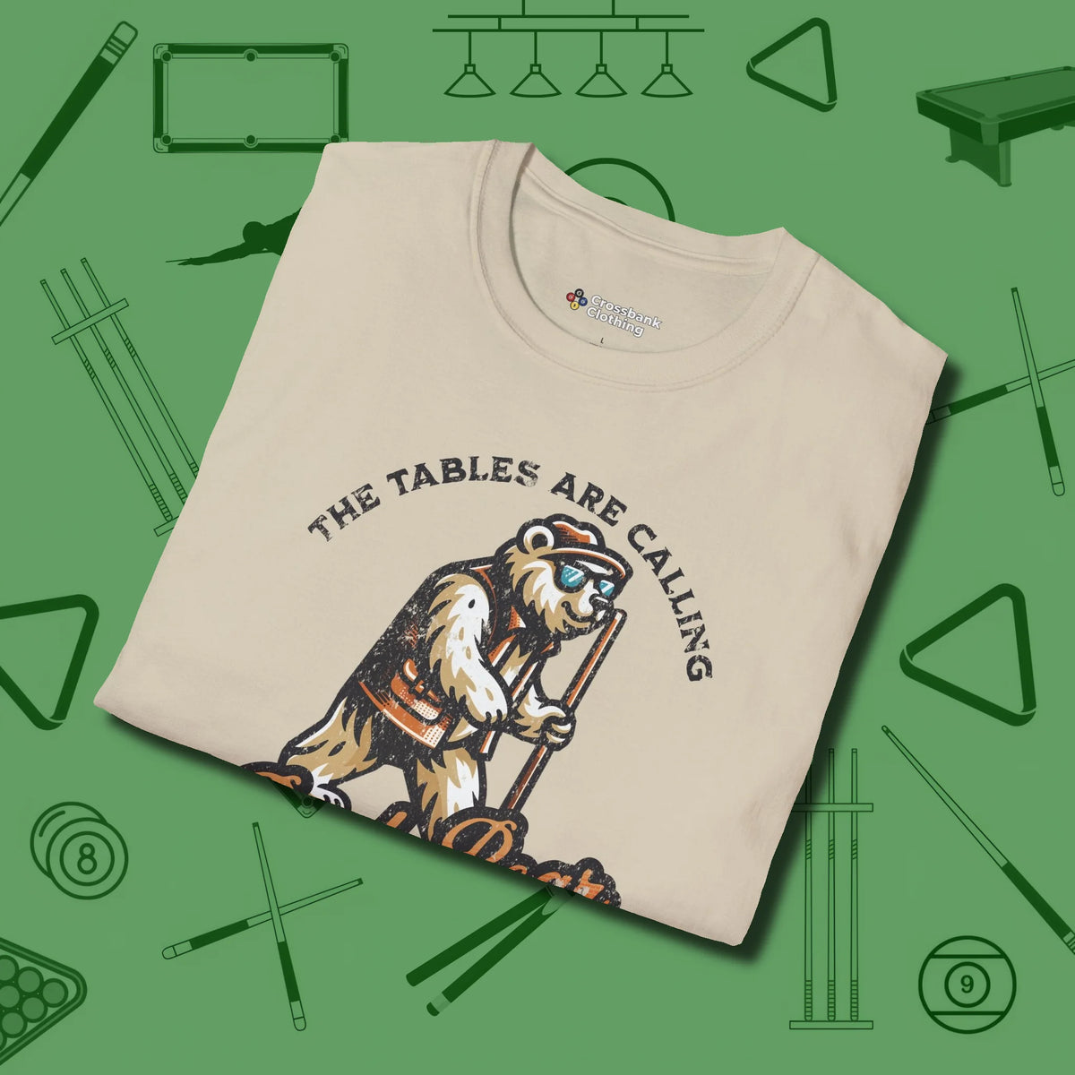 Bear T-Shirt, folded view, in Sand a clean fit for the dirtiest safeties