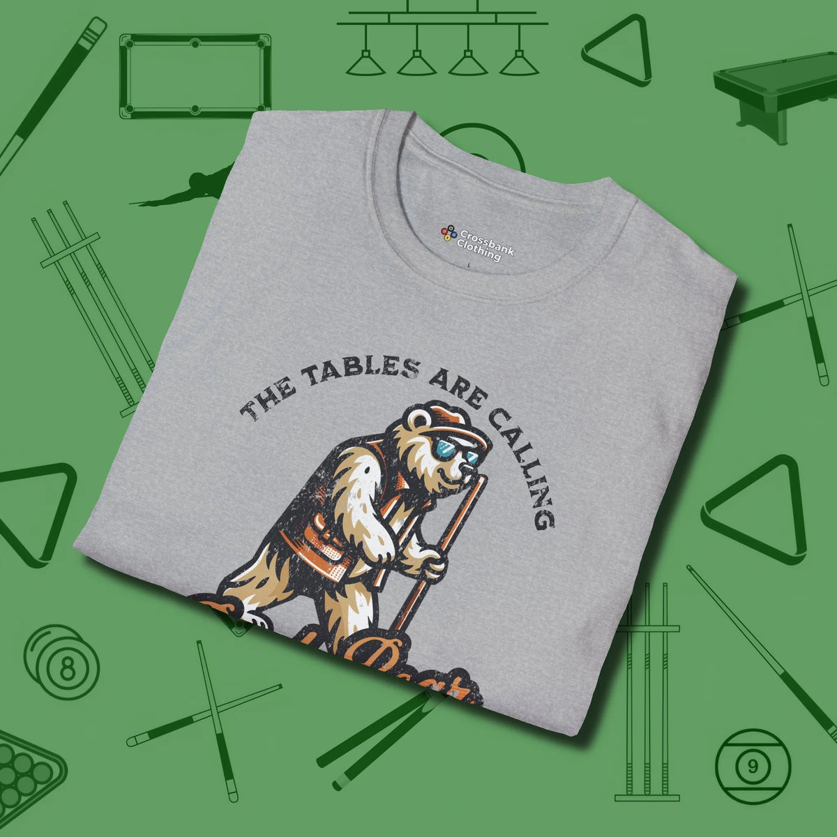 Bear T-Shirt, folded view, in Sport Grey play in style, win in silence