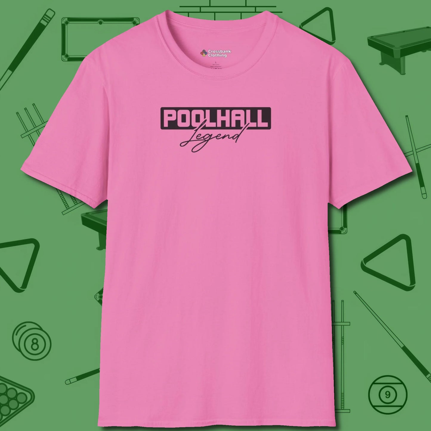 Hall Legend T-Shirt, front view, in Azalea smart apparel for strategic players
