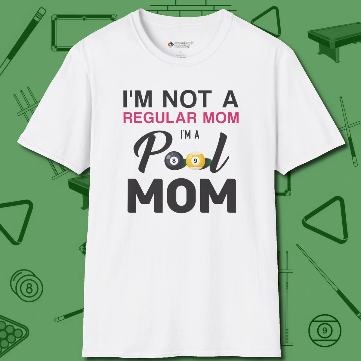 Mom T-Shirt, front view, in White built for bold breaks and quiet confidence