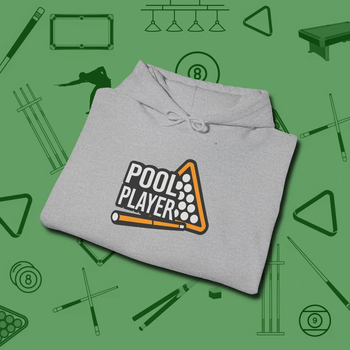 Hoodie, folded view, in Sport Grey your go-to shirt for league night victories