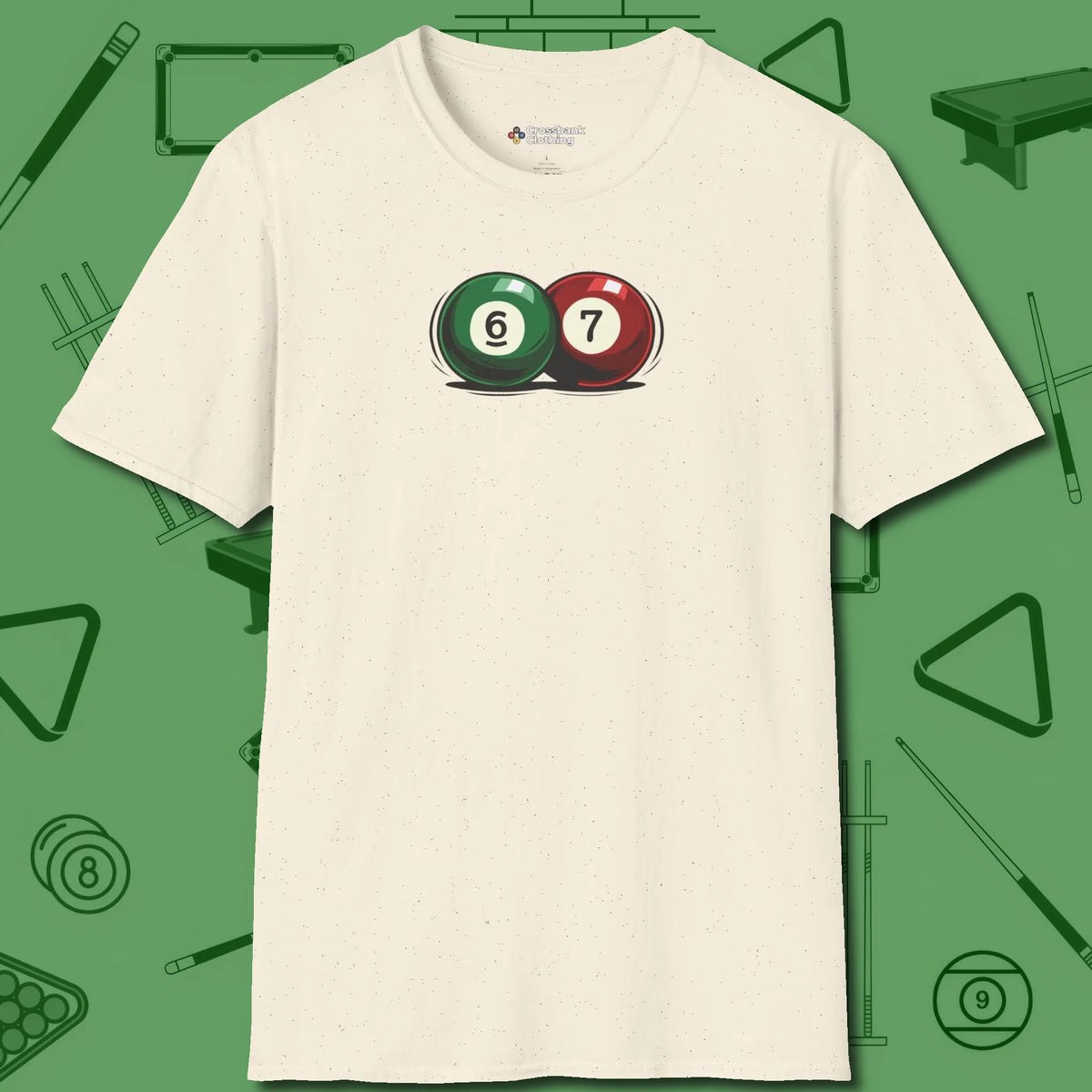 Six Seven T-Shirt, front view, in Natural it’s not a hobby — it’s a lifestyle