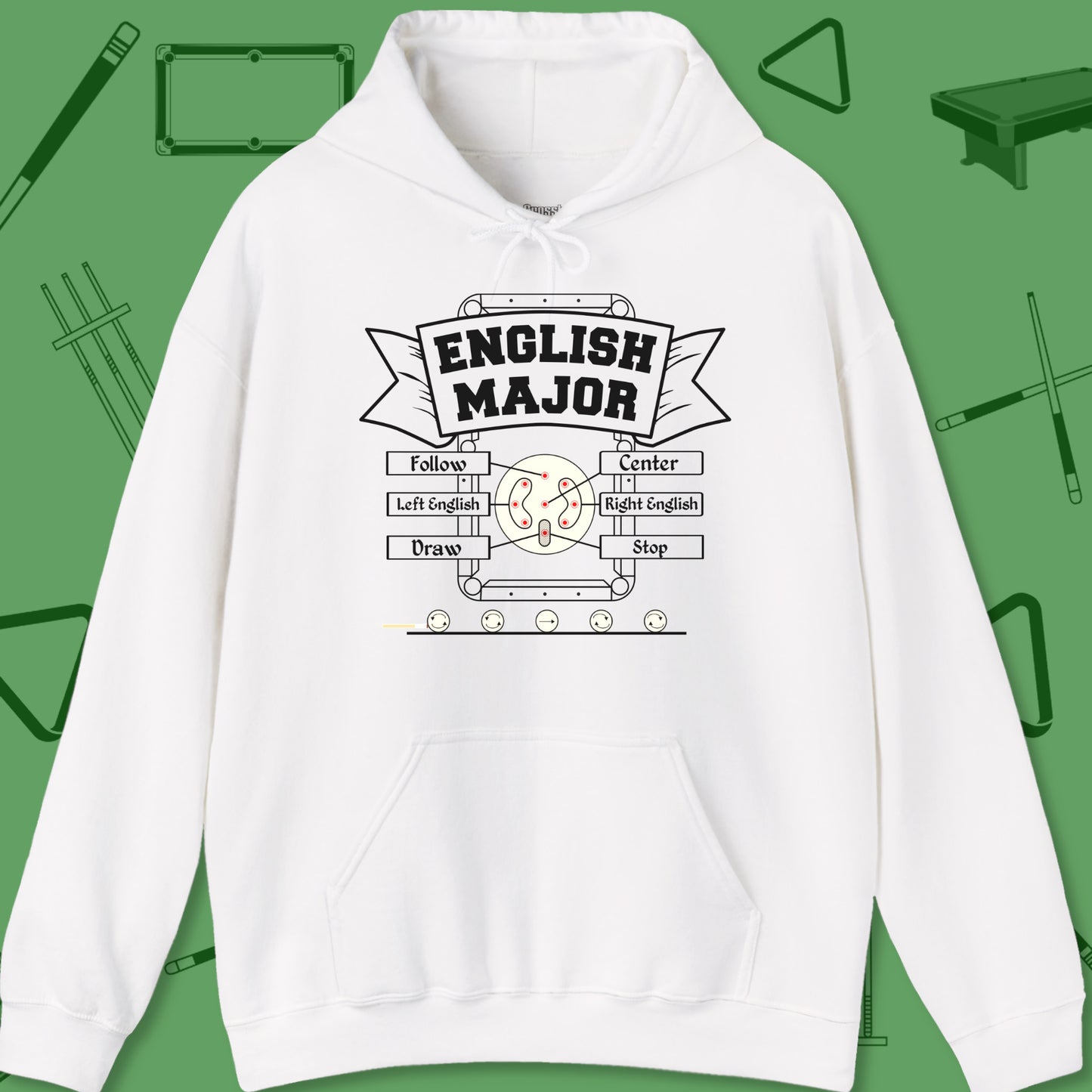 English Major Hoodie - Billiards University | 7 Colors