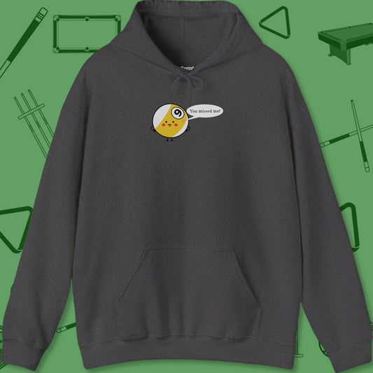 A Hoodie with billiards-themed design from Crossbank Clothing