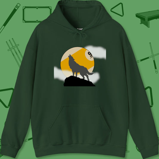 A Hoodie with billiards-themed design from Crossbank Clothing