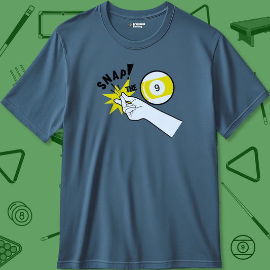 A T-Shirt with billiards-themed design from Crossbank Clothing