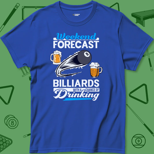 A T-Shirt with billiards-themed design from Crossbank Clothing