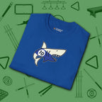Pool Shark T-Shirt, in Royal color, billiards shirt, folded view