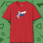 Pool Shark T-Shirt, in Red color, billiards shirt, front view