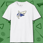 Pool Shark T-Shirt, in White color, billiards shirt, front view