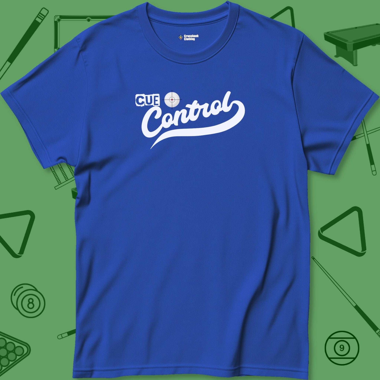 A T-Shirt with billiards-themed design from Crossbank Clothing