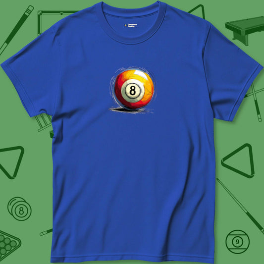 A T-Shirt with billiards-themed design from Crossbank Clothing