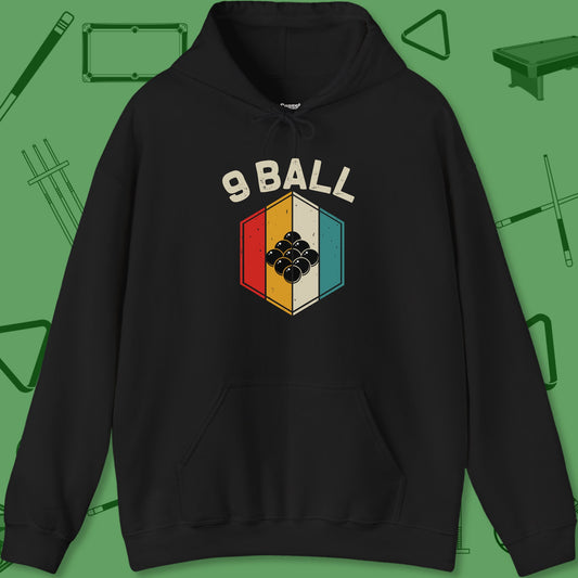 A Hoodie with billiards-themed design from Crossbank Clothing