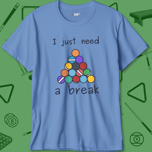 A T-Shirt with billiards-themed design from Crossbank Clothing