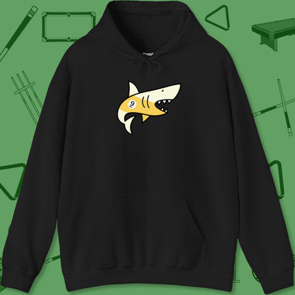 A Hoodie with billiards-themed design from Crossbank Clothing