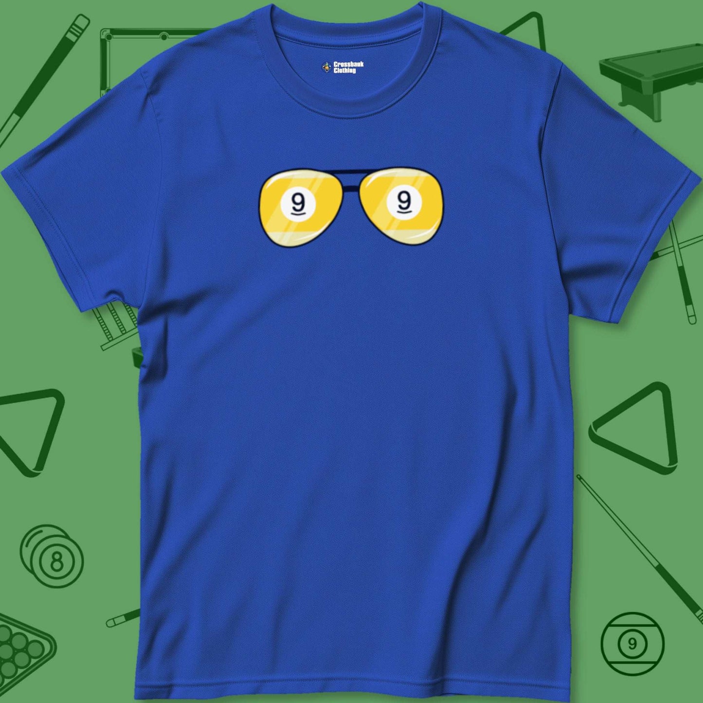 A T-Shirt with billiards-themed design from Crossbank Clothing