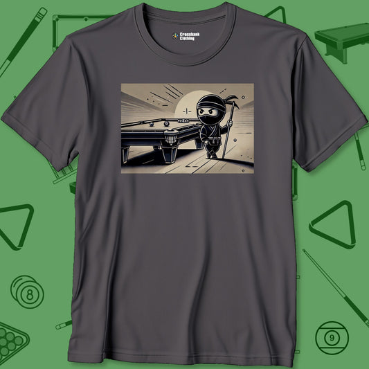 A T-Shirt with billiards-themed design from Crossbank Clothing