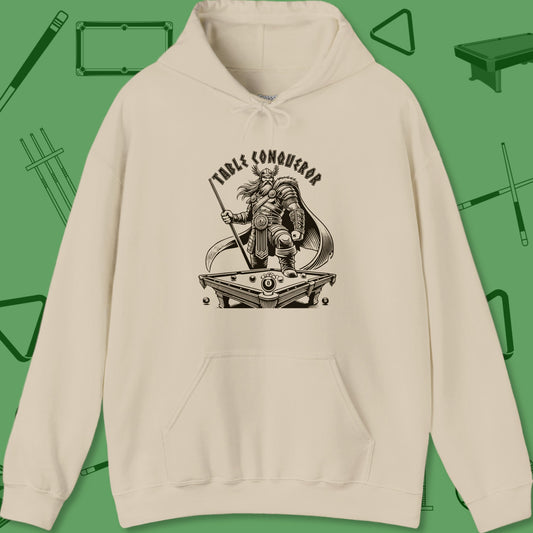 A Hoodie with billiards-themed design from Crossbank Clothing