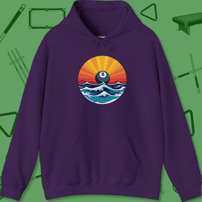 A Hoodie with billiards-themed design from Crossbank Clothing