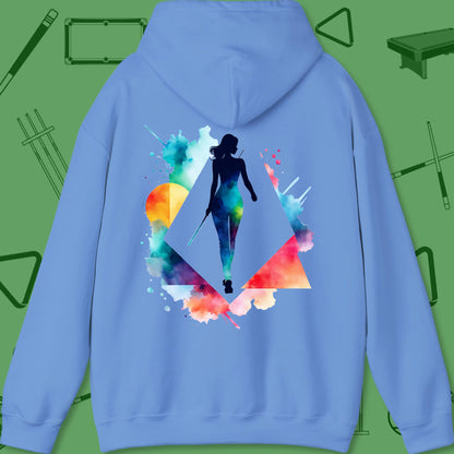 A Hoodie with billiards-themed design from Crossbank Clothing