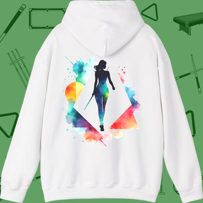 A Hoodie with billiards-themed design from Crossbank Clothing