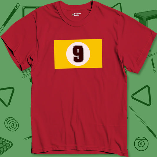 A T-Shirt with billiards-themed design from Crossbank Clothing