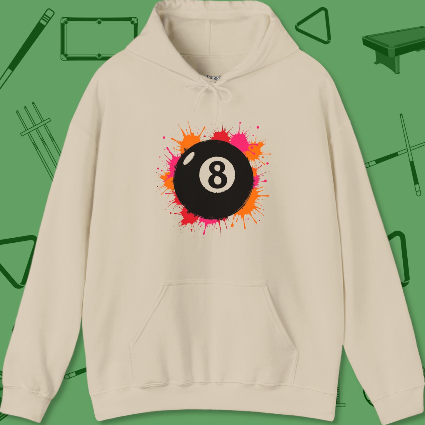 Paint Splatter Eight Ball Hoodie