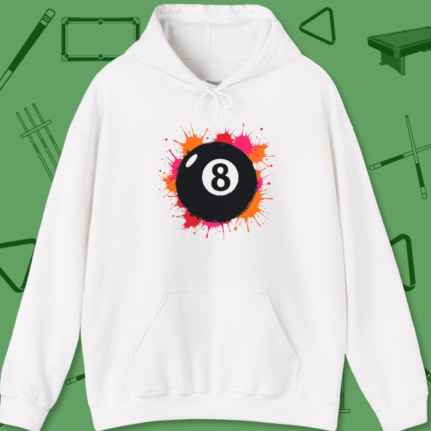 Paint Splatter Eight Ball Hoodie