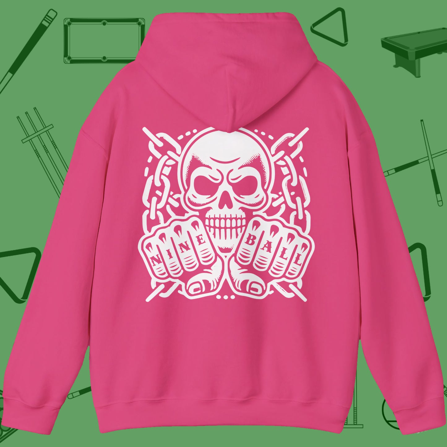 Skull & Chains Nine Ball Billiards Hoodie