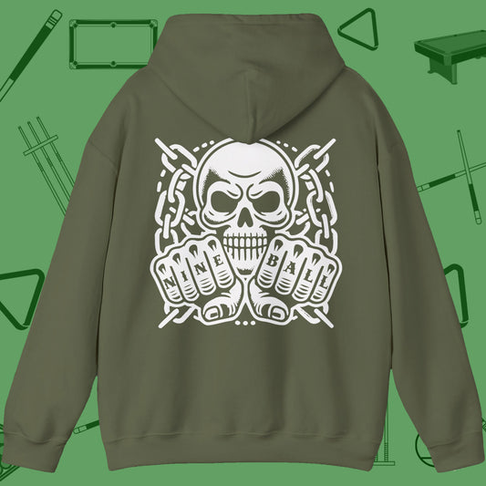 Skull & Chains Nine Ball Billiards Hoodie