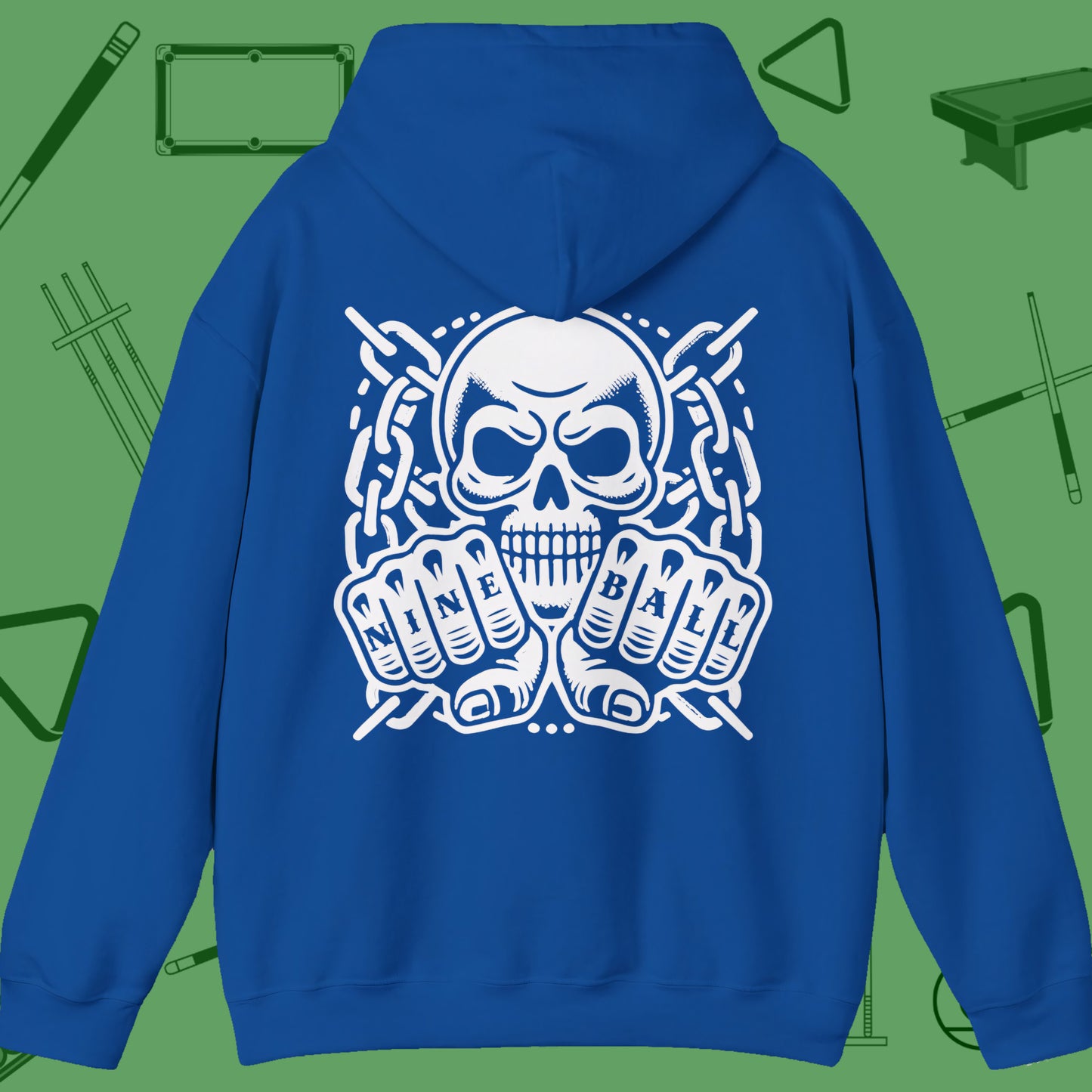 Skull & Chains Nine Ball Billiards Hoodie