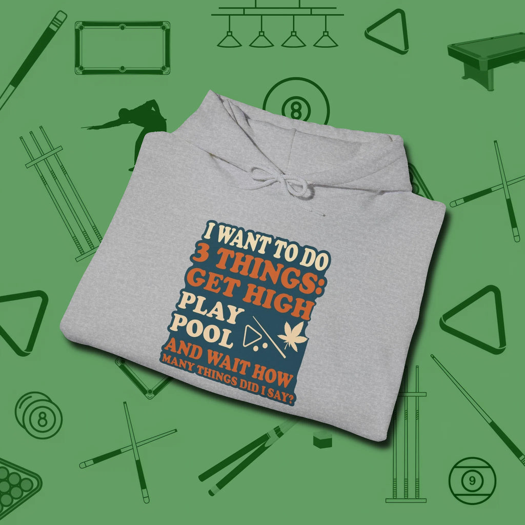 3 Things Hoodie, folded view, in Sport Grey for hustlers who keep it honest