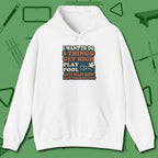 3 Things Hoodie, front view, in White smart apparel for strategic players