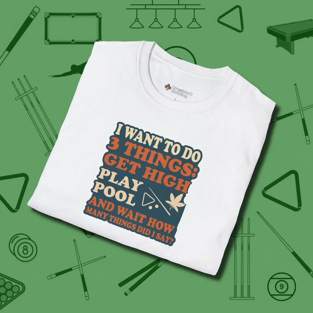 3 Things T-Shirt, folded view, in White precise, confident, always in control