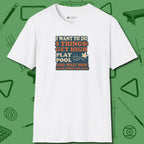 3 Things T-Shirt, front view, in White your secret weapon off the table