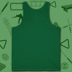 6 Keys to Billiards Success (E.A.T.A.S.S.) Tank Top, in Kelly color, pool tank top, back view