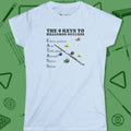 6 Keys to Billiards Success Women's Cut T-Shirt in Light Blue