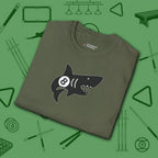 Pool Shark T-Shirt, in Military Green color, billiards shirt, folded view