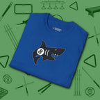 Pool Shark T-Shirt, in Royal color, billiards shirt, folded view