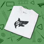 Pool Shark T-Shirt, in White color, billiards shirt, folded view