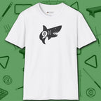 Pool Shark T-Shirt, in White color, billiards shirt, front view